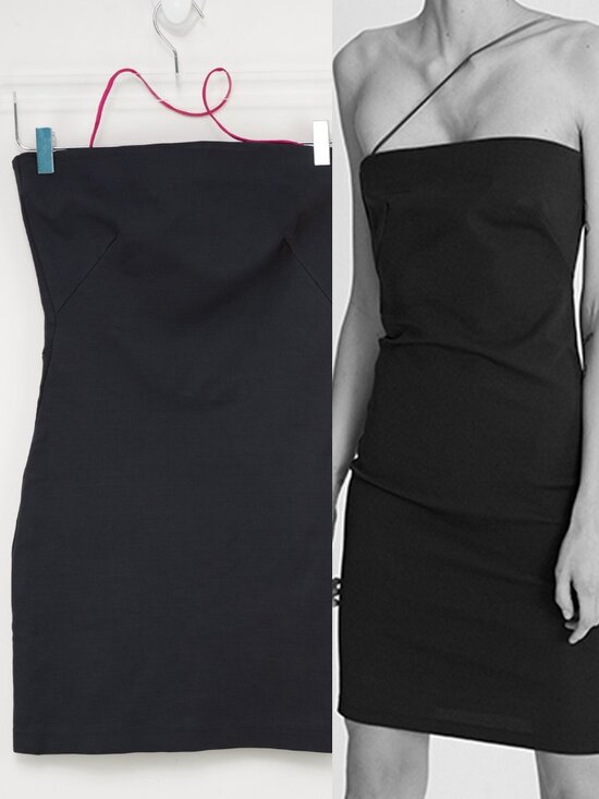 Gauge81 Dresses & Skirts - Gauge81 Miami Dress Mini Bodycon Strapless Anthracite Grey Size Small New